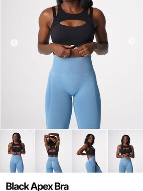 🖤 NVGTN Black Apex Bra – Size XS